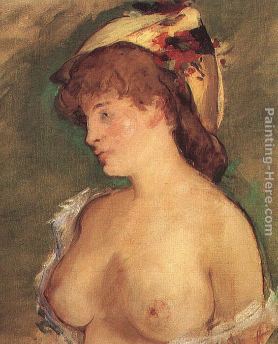 Eduard Manet Blonde Woman with Bare Breasts
